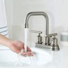 WOWOW Centerset Bathroom Faucet Brushed Nickel: 4 Inch Bathroom Sink