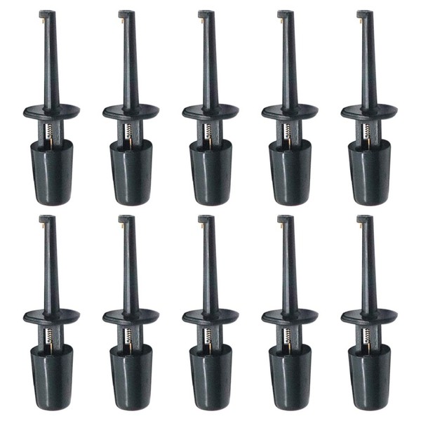 Hxchen 10Pcs Black Mini Grabber Test Probe Single Hook Clip