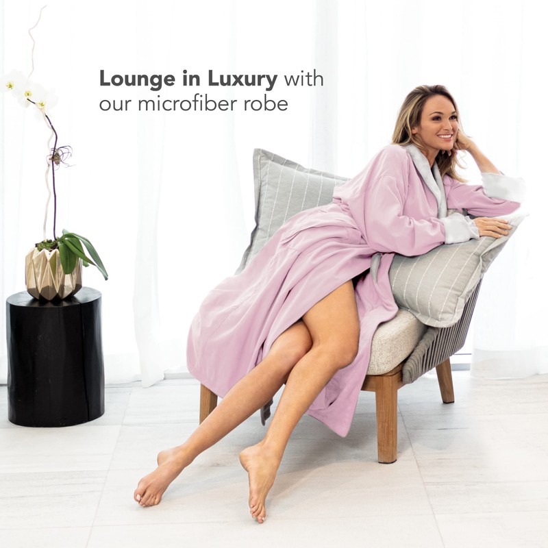 Women's Microfiber Robe by BOCA - Luxury Hotel Bathrobe, Long