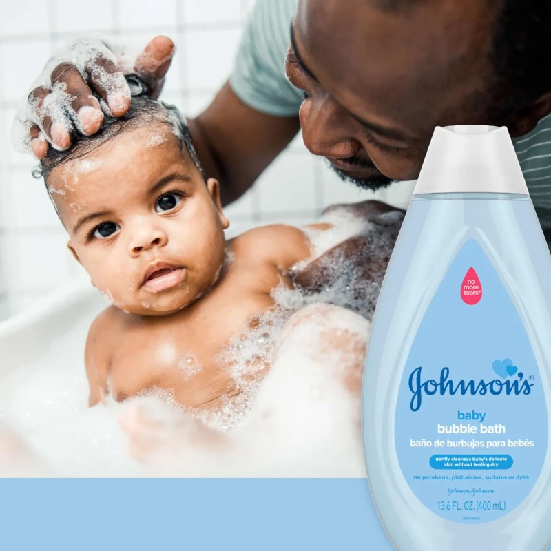 Baño De Burbujas Para Bebé Johnson's Fluffy Bubbles 400 Ml,