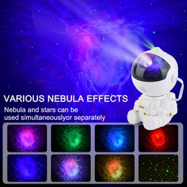 Sosayet Starry Sky Astronaut Projector, LED Space Night Sky Light Projector Lamp, LED Star Projector Night Light with Timer & Remote Control, LED Projector Lamp for Children Adults Party