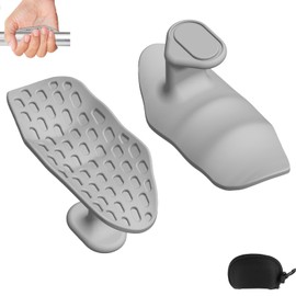 Anti-Slip Workout Grips, Ergonomic Rubber Hand Protector Gloves for Gym Training and Exercise, Weight Lifting, Dumbbell, Deadlift, Bar Pad Pull Up Grippers with Storing Bag-Gray