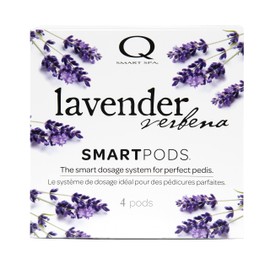 Qtica Perfect Pedicure Set 4 Step System Kit including Smartpods of Fresh Soak, Sugar Scrub, Moisture Mask, and Luxury Lotion (Lavender Verbena)
