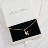 Milan Chiva Initial Letter Pendant Necklaces 14K Gold Plated Dainty
