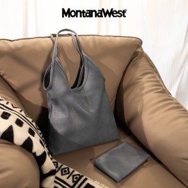 Montana West Hobo Bags for Women Designer Top Handle Purses Soft Ladies PU Leather Shoulder Handbag Set MWC2-111DBL