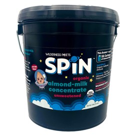 Wilderness Poets SPiN, Organic Almond Milk Concentrate (Unsweetened) - (1 gallon - 8 Pound) - 228 Servings - Make Almond Milk or Non-Dairy Creamer for Coffee, Tea, Lattes, Smoothies and Vegan Desserts (128 Ounce - 8 Pound)