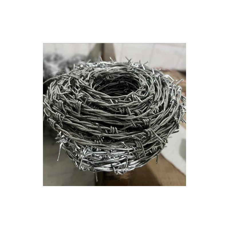 Enhanced 13Gauge Barbed Wire 4-Point,Barb Wire,50FT,High Zinc Content,3.5" Barb Spacing,Cattle