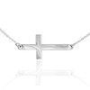 Sideways Crosses Plata de Ley 925 Lindo Colgante Necklace