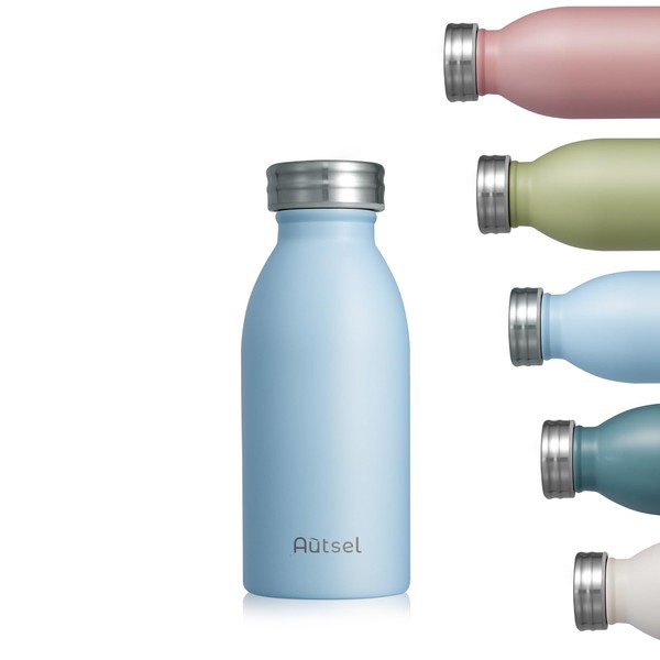 Autsel Stainless Steel Water Bottle 350ml Double Walled Vacuum Insulated