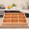 DOITOOL Wood Serving Tray Divided Serving Platter 9- Compartment Organizer