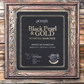 Petitfee eye area intensive care, eye area moisturizing black pearl gold hydrogel mask pack, 1 pack, 32g, 5 packs / 쁘띠페 눈가 집중 관리 눈가 보습 흑진주 골드 하이드로겔 마스크팩 1개 32g 5개입