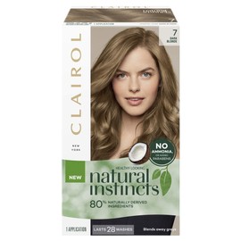 Clairol Natural Instincts Semi-Permanant Hair Colour, 7 Dark Blonde, Ammonia Free, Natural Hair Colour
