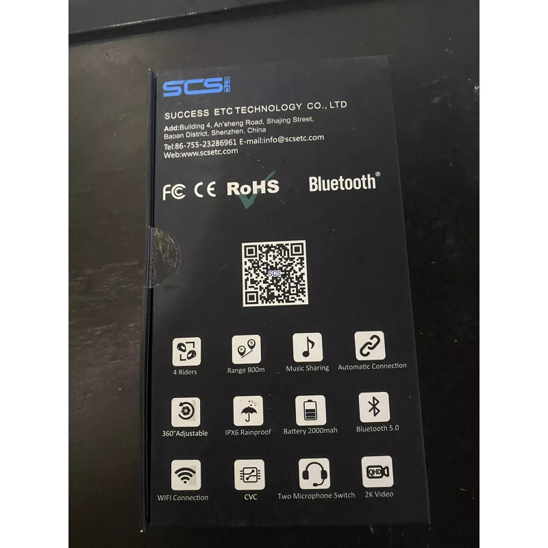 Scsetc S11 Motorcycle Bluetooth Headset with HD Camera SCSETC Intercom