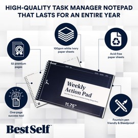 BestSelf Co. Task Planner: 1 Year of Tear-Off Sheets for Optimal Week Planning with Daily to-Do List & Planner