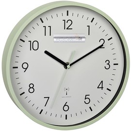 TFA Dostmann 60.3550 Analogue Radio Controlled Wall Clock Precise Display Classic Analogue Glass Cover Waiting Room Home Easy Read 245 x 245 x 42 mm