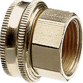 Nelson 2 Pack Brass Double Female Pipe to Hose Connector - 1/2 Inch NPT x 3/4 Inch Garden Hoses Coupler