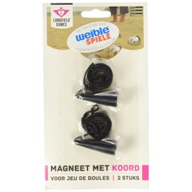 Magnetic cord for lifting boules "petanque"