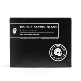 Alpha Coffee – Double Barrel Black - 24 Count Coffee Pods - Premium Gourmet Craft Dark/French Roast Coffee | Veteran Owned - Specialty Small Batch Roasted Coffee | 100% Arabica Beans