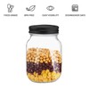 novelinks 16 OZ Clear Plastic Mason Jars with Airtight Lids