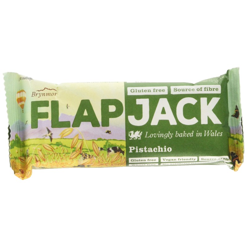 Brynmor Pistachio Flapjack 80g, Pack of 20 Bars