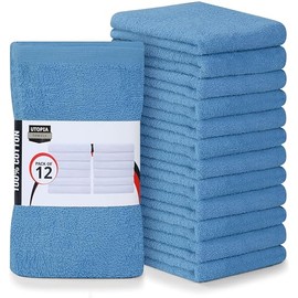 Utopia Towels Kitchen Bar Mops Towels, Pack of 216 Towels - 16 x 19 Inches, 100% Cotton Super Absorbent Grey Bar Towels, Multi-Purpose Cleaning Towels for Home and Kitchen Bars