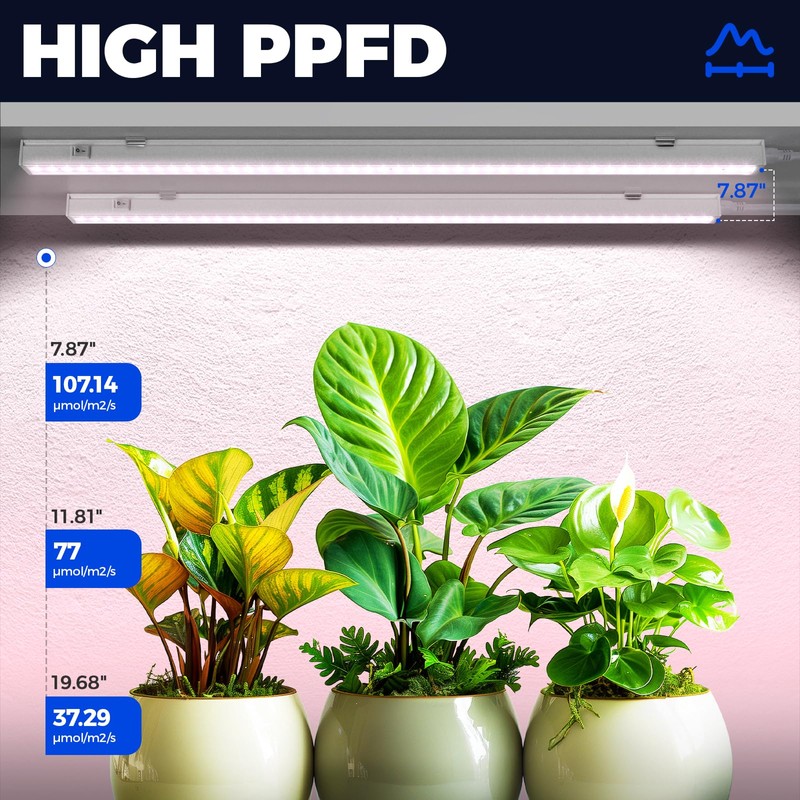 Barrina Grow Lights for Indoor Plants, Full Spectrum Sunlight, 2ft
