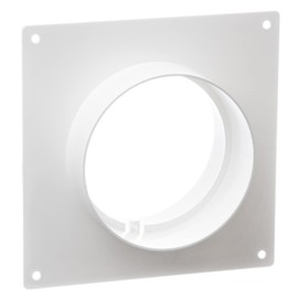Ø 100mm / 4 inch Ventilation Wall Flange - Round Plastic Ducting - Duct Pipe Connector Plate