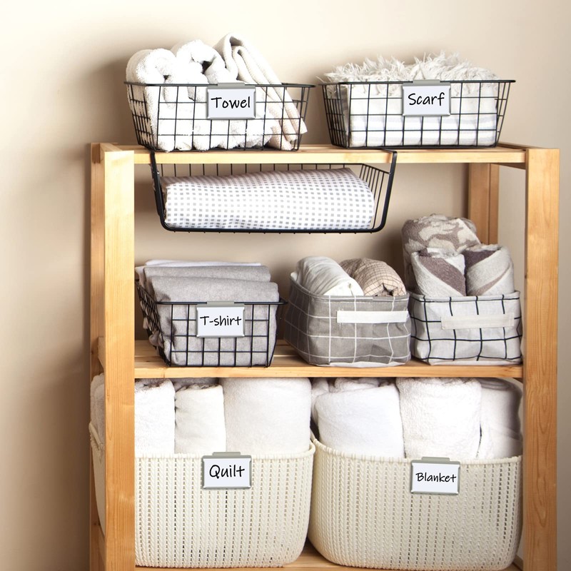 Basket Bin Labels Clips Label Holders Stainless Label Holders Removable