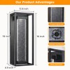 16 Inch Modern Outdoor Wall Sconce, Matte Black Waterproof Exterior