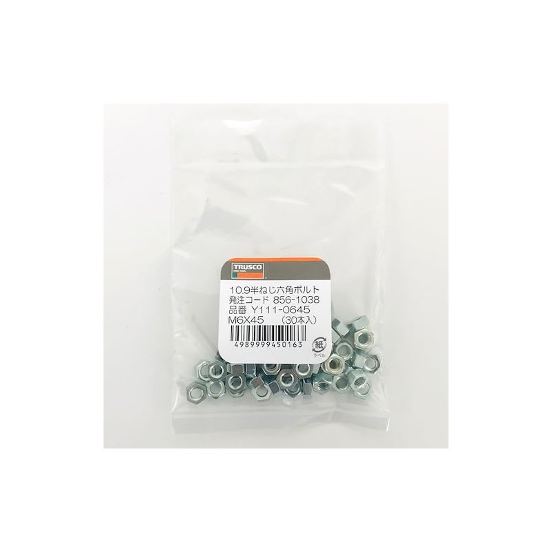 Trusco Y809-0006 Hex Nut 1 Type Stainless Steel Screw Dimensions