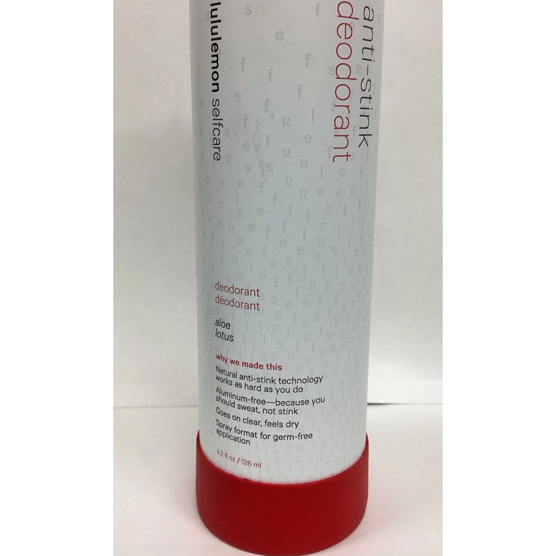 Lululemon Anti Stink Deodorant ALOE LOTUS 4.2oz Spray AS PICT,