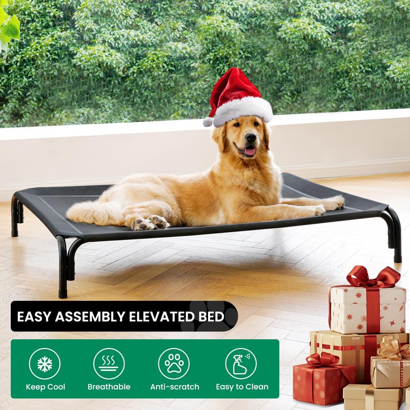 Elevated Dog Bed Raised Outdoor Dog Cot for Large Dogs,