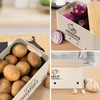 Dekosilave Kitchen Vegetable Storage Set of 3, Metal Onion Garlic