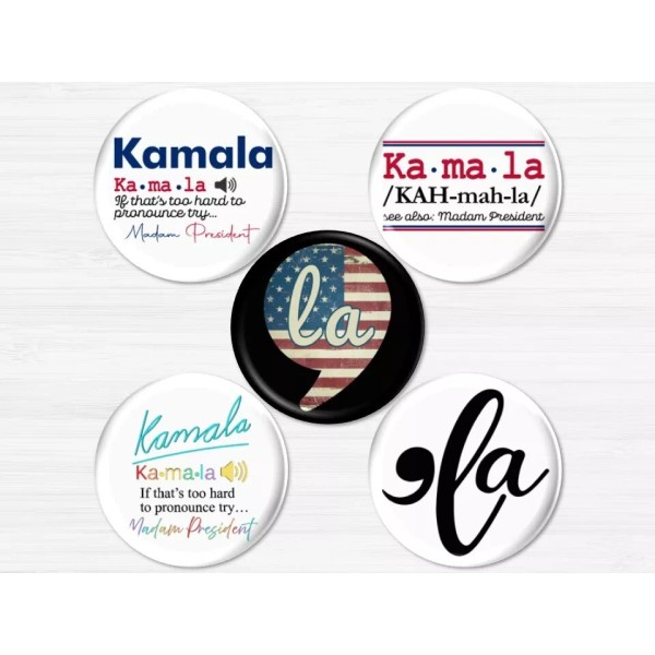 Harris Walz 2024 Election Buttons, 2024 Presidential Campaign Pin 3016A-1.5