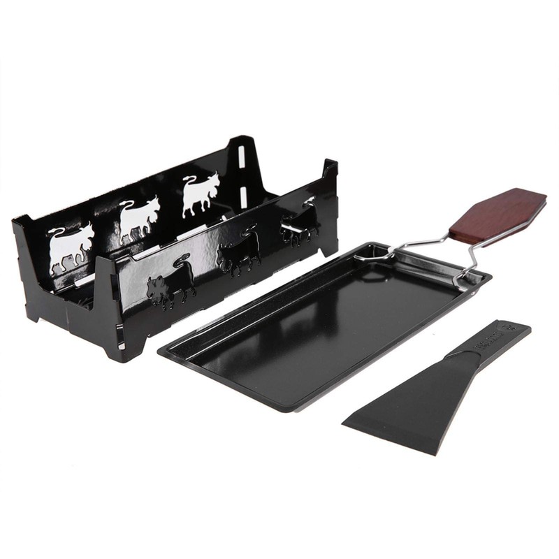 Cheese Raclette, Foldable Candlelight Cheese Melter Pan Non-Stick Tea Light