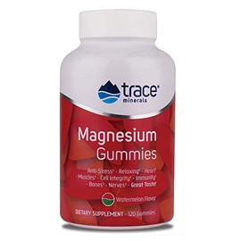 Trace Minerals Research  Magnesium Gummies - Watermelon 120 Gummies  Gominolas De Magnesio - Sandía 120 Gomitas                                       