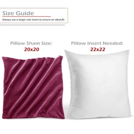 Nestl Throw Pillow Covers, Cozy Velvet Decorative Magenta Pillow Covers 20x20 Inches, Soft Solid Couch Pillow Covers for Sofa, Bed and Car, Set of 2