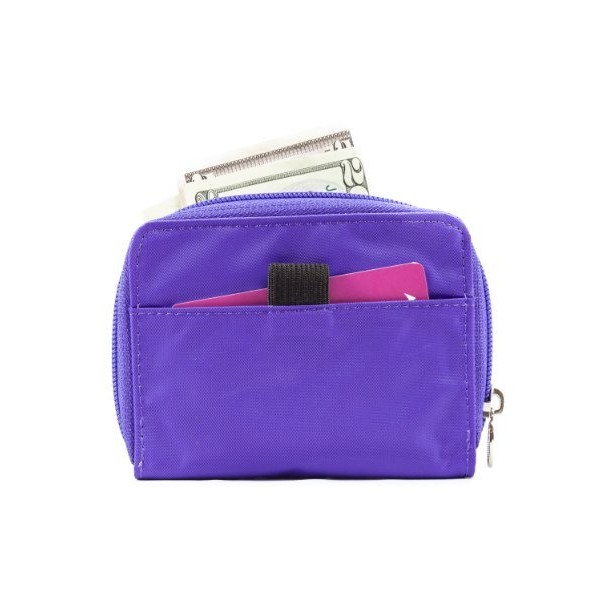 Big Skinny Women's Lynx Zippered Slim Wallet, Holds Up to