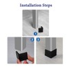 sourcing map 50mm x 50mm Angle Iron Foot Pads L