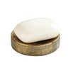 WENKO Rivara Painted Hand Made Soap Dish, Ceramic, Gold, 10