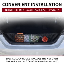 Envelope Style Automotive Elastic Trunk Mesh Cargo Net for Toyota Camry 2018-2025 - Premium Trunk Organizers and Storage - Luggage Net for Sedan - Best Car Organizer for Toyota Camry Hybrid