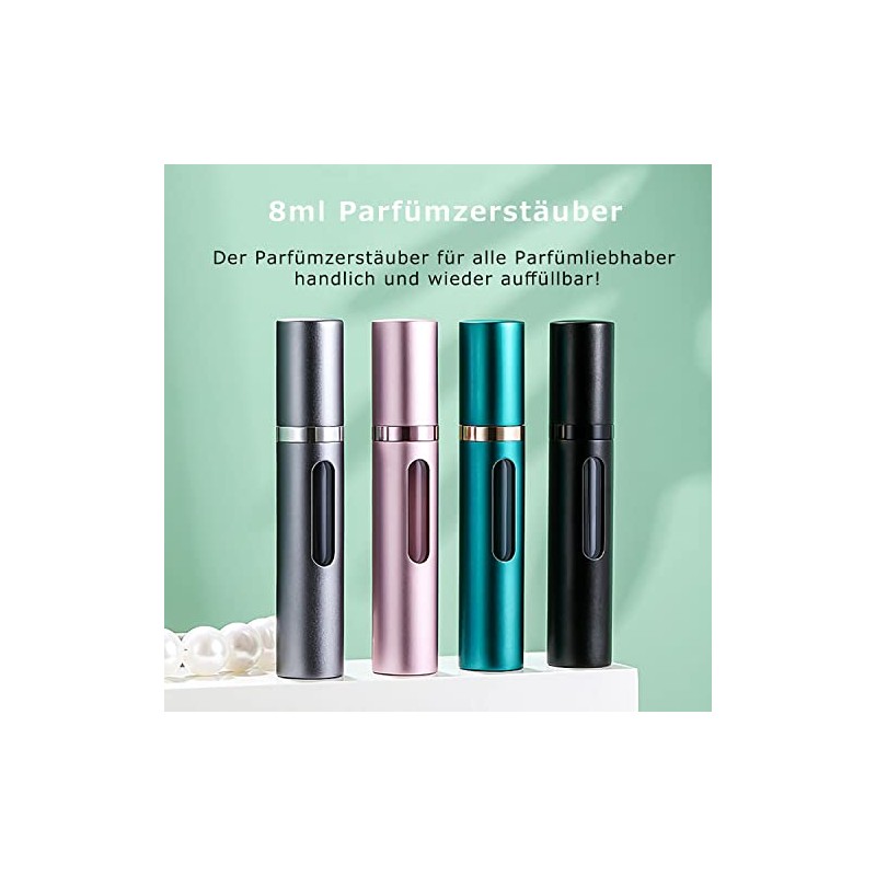 Travelofo Parfümzerstäuber Nachfüllbar, Leer Reise Parfüm Zerstäuber Mini Portable Sprühflasche