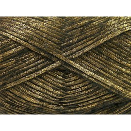 Glam Universe Metallic Shine Fuzzy Wool Nylon Blend Yarn 100 Grams, 250 Yards - Olive Green, Black