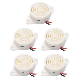 sourcing map 5 Pcs DC3-24V Active Electronic Buzzer Piezo Alarm Sounder Intermittent 100dB Beep Speaker