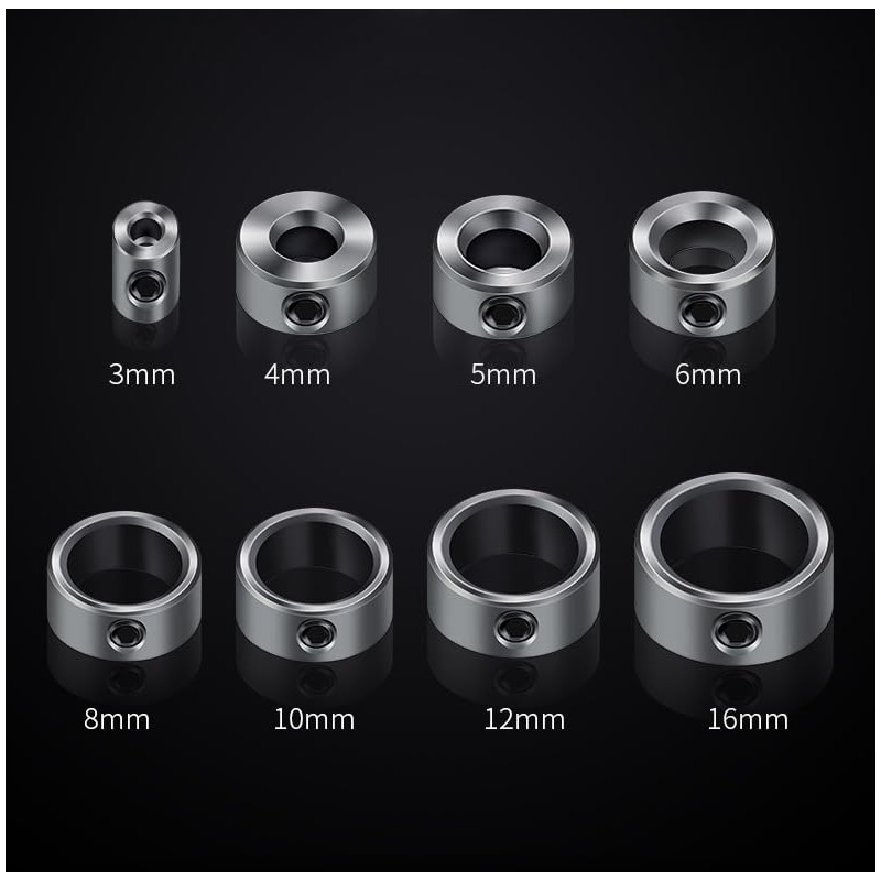 zalati Drill Stop Kit 8pcs Bit Collar Drill Depth Stopper