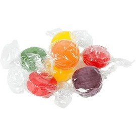 YANKEETRADERS Fruit Buttons Hard Candy, Assorted Fruit Flavors, 3 Pound Bulk Bag, 255 Pieces