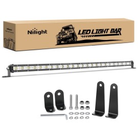 Nilight Single Row LED Light Bar Spot Flood Combo 25 Inch 72W Fog Light Bar