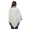 SAOL Ladies Herringbone Poncho Sweater Soft Wool Blend (Large -