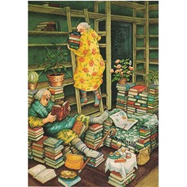 Inge Löök No. 66"Women Reading Books" Size: 10.5x15 cm