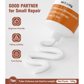 Spackle Wall Repair Kit,Drywall Repair Patch Kit,Simple Small Wall Hole Filler＆Efficient Crack Repair,3 Pack Wall Putty Paste,Plaster Ceiling Repair,Apartment Friendly